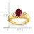 14k 8x6mm Oval Created Ruby VS Diamond ring Y4452CR/VS