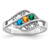 14k White Gold Genuine Family Jewelry Ring XMR66/3WGY
