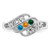 14k White Gold Genuine Family Jewelry Ring XMR66/3WGY