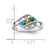 14k White Gold Genuine Family Jewelry Ring XMR66/3WGY