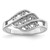14k White Gold Genuine Family Jewelry Ring XMR66/3WGY