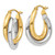14k Two-tone Polished Double Tube Hoop Earrings Z795
