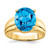14k 12x10mm Oval Blue Topaz ring Y4548BT
