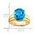14k 12x10mm Oval Blue Topaz ring Y4548BT