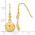 14k Polished & Satin Diamond-cut Sand Dollar Shepherd Hook Earrings TL1122