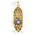 14k Polished Mezuzah Enameled Star Pendant XR2023