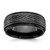 Chisel Black Zirconium Polished 8mm Ridged Edge Band ZCR101-9.5