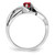 Sterling Silver Rhodium-plated Synthetic 1 Stone Mother's Ring XMR12/1SS-7