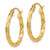 14K Twist Hollow Hoop Earrings TL693