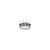 14k White Gold Synthetic Family Jewelry Ring XMR65/4WSY