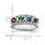 14k White Gold Synthetic Family Jewelry Ring XMR65/4WSY