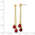 14k Garnet Dangle Earrings YE895