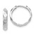 14k White Gold Diamond-cut Hoop Earrings TL569