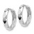 14k White Gold Diamond-cut Hoop Earrings TL569