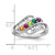 Sterling Silver Rhodium-plated Synthetic Family Jewelry Ring XMR66/5SS-8