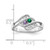 14k White Gold Genuine Family Jewelry Ring XMR66/2WGY