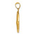 14k Polished and Satin St Francis of Assisi Medal Hollow Pendant XR1325