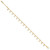 14k Polished and Textured Star 9in Plus 1in ext. Anklet ANK282-10