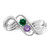 Sterling Silver Rhodium-plated Family Jewelry Ring XMR12/2SS-8