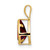 14k 8x5mm Pear Garnet bezel pendant XP305GA