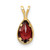 14k 8x5mm Pear Garnet bezel pendant XP305GA