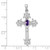 14k White Gold 5x3mm Oval Amethyst cross pendant XP1775WAM