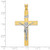 14k Two-tone Polished Solid INRI Curcifix Cross Pendant XR2075