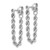14K White Gold Rope Chain Dangle Post Earring TL857