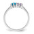 Sterling Silver Rhodium-plated Synthetic 2 Stone Mother's Ring XMR6/2SS-9