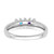Sterling Silver Rhodium-plated Synthetic 2 Stone Mother's Ring XMR6/2SS-9