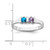 Sterling Silver Rhodium-plated Synthetic 2 Stone Mother's Ring XMR6/2SS-9