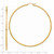 14k Polished 2x75mm Round Tube Hoop Earrings TF550