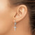 14k White Gold Polished Cross Leverback Earrings TF1776W