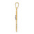 14K Two-tone Textured and Polished Latin Cross w/ Circles Pendant XR1454