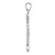 14K White Gold Textured and Polished Fleur de lis Cross Pendant XR1459