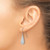 14K White Gold Diamond Cut Puff Tear Drop Dangle Earrings TL934W