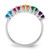 Sterling Silver Rhodium-plated Synthetic 5 Stone Mother's Ring XMR6/5SS-7