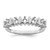 Sterling Silver Rhodium-plated Synthetic 5 Stone Mother's Ring XMR6/5SS-7