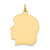 10K Plain Large .013 Gauge Facing Left Engravable Girl Head Charm 10XM119/13