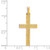 14k Polished Lattice Textured Cross Pendant XR1575