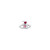 14k White Gold Synthetic Family Jewelry Ring XMR70/2WSY