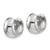 10k White Gold Round Hinged Hoop Earrings 10TM616