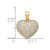 10K CZ Micro Pave Heart Pendant 10C1442
