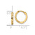 14k Diamond-cut 2x12mm Hinged Hoop Earrings TM808