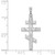14k White Gold Eastern Orthodox Cross Pendant XR499