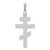 14k White Gold Eastern Orthodox Cross Pendant XR499