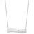 14k White Gold Medium BRADLEY HAND Curved Bar Necklace XNA1072W