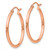 10K Rose Gold Polished 2mm Tube Hoop Earrings 10T992