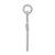 14k White Gold Cross Charm XR559