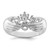 14k White Gold 6 Synthetic Stone Family Ring XMRW51/6SY